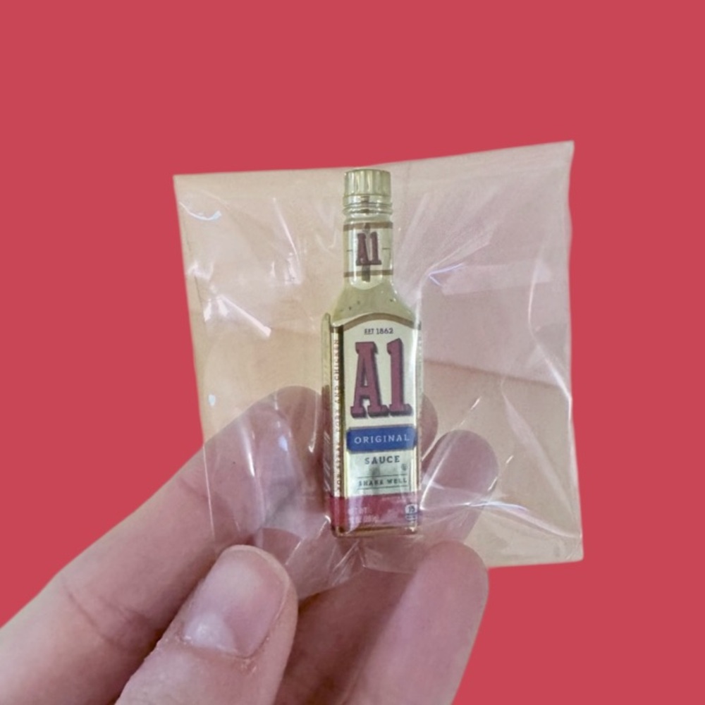 MINI BRANDS Miniature A1 Original Sauce Bottle - GOLD